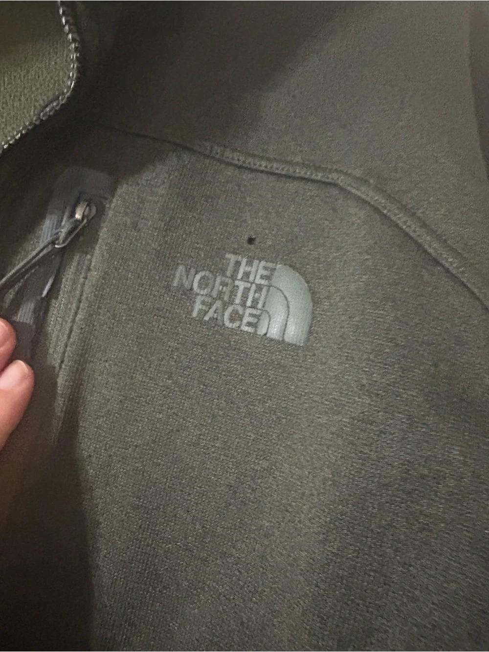 The North Face Men's Dark Olive Quarter-Zip Shirt Jacket